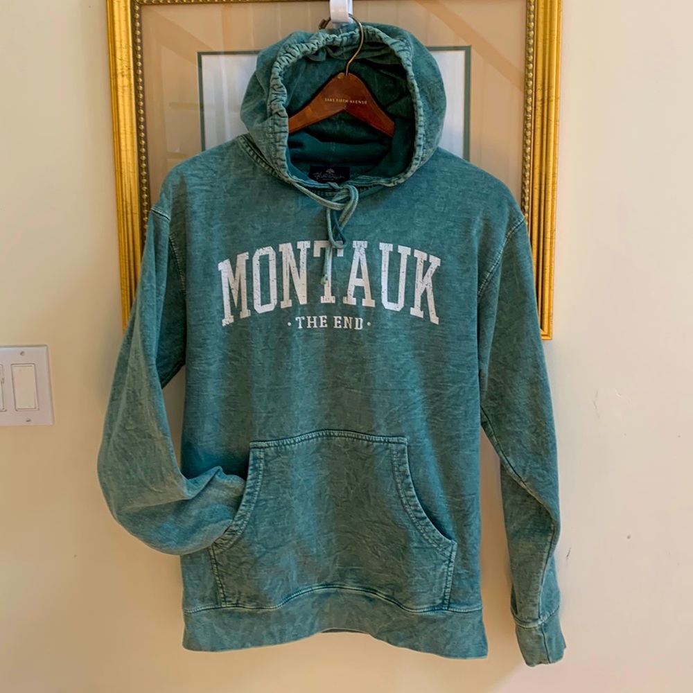 Mens sweatshirt dark green medium Mantauk